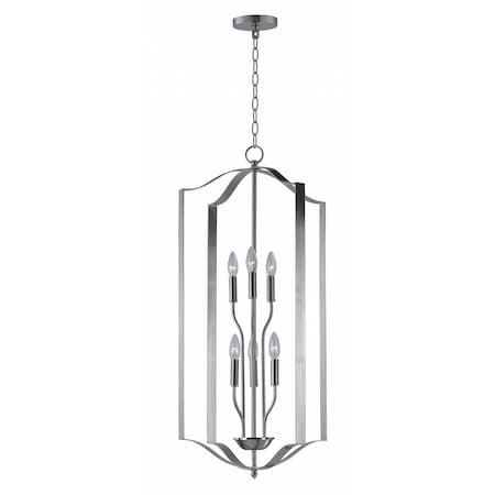 Maxim Lighting Provident 6-Light 18" Wide Satin Nickel Pendant Light 10038SN